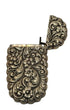 Art Nouveau Flowered Sterling Cigarette Carry Case with Lid Open