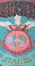 Authentic 1960s "Time Stands Still" Psychedelic Concert Banner Close Up Center View