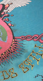 Authentic 1960s "Time Stands Still" Psychedelic Concert Banner Title Close Up View
