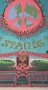 Authentic 1960s "Time Stands Still" Psychedelic Concert Banner Peace Sign Close Up