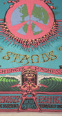 Authentic 1960s "Time Stands Still" Psychedelic Concert Banner Peace Sign Close Up