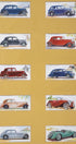Automobile Cigarette Cards Collection with Maroon Matt and Oak Frame – England, 1930s