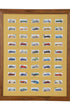 Automobile Cigarette Cards Collection with Maroon Matt and Oak Frame – England, 1930s