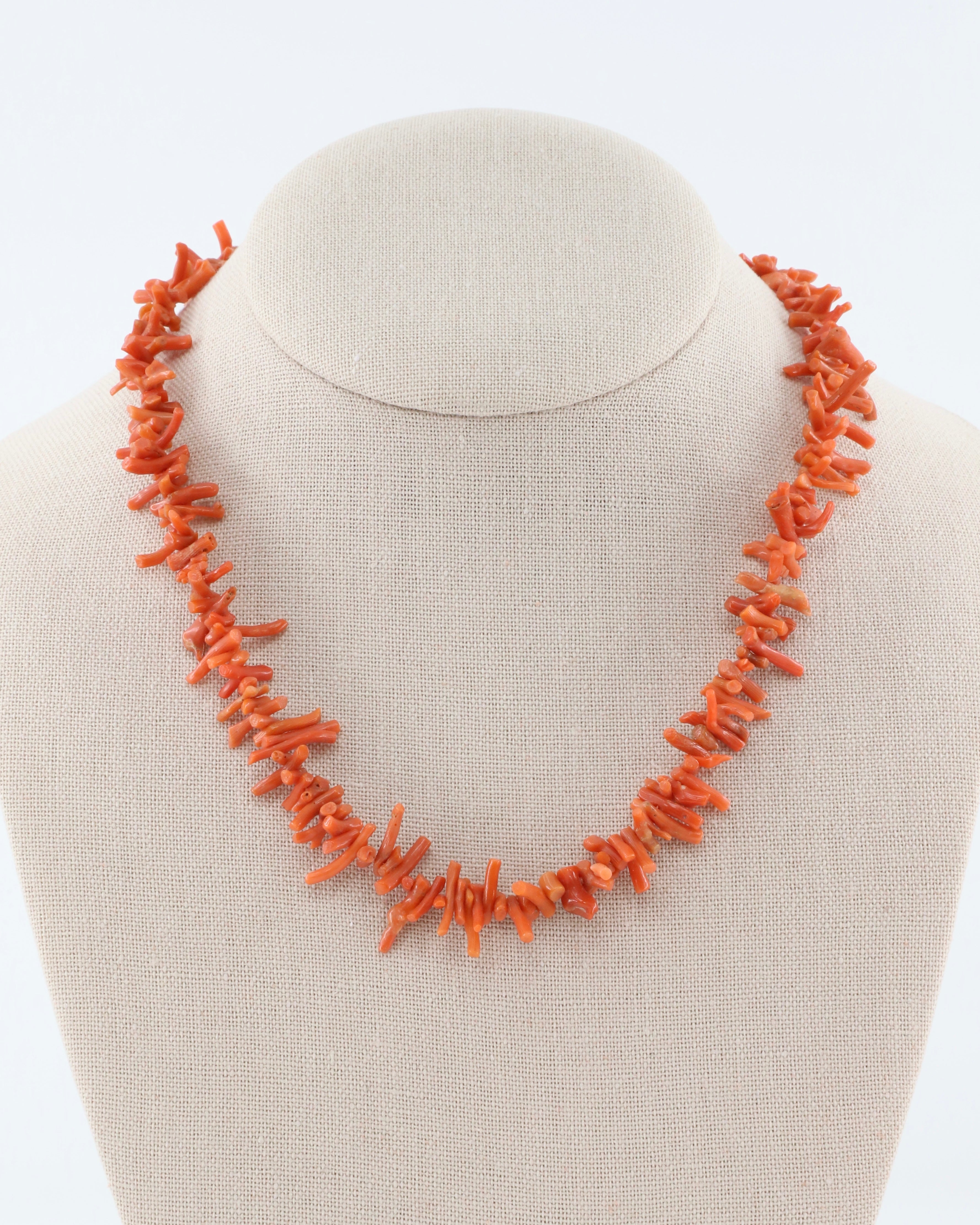 1940s Red Branch Coral Necklace (18 inches)