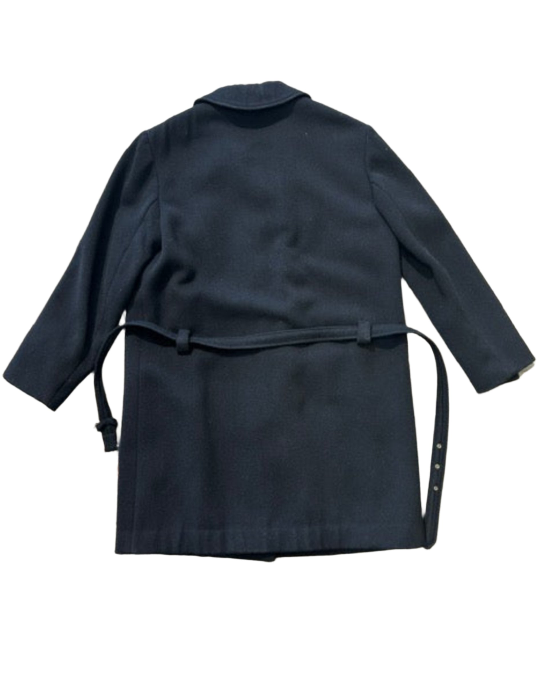 Black Loden Wool Coat Western Germany 1970s.