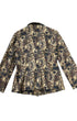 Corduroy Blue Bonnets on Beige Blazer Jacket MED/LARGE NOS 1970s.