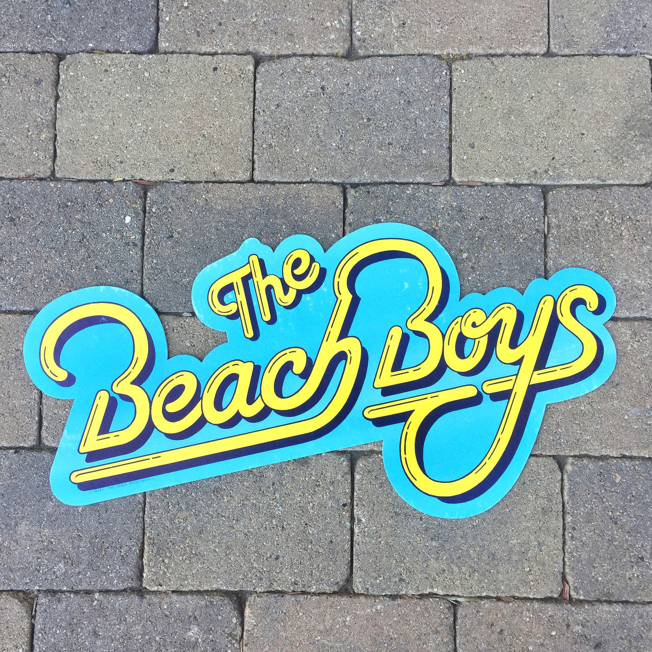 The full view of the Beach Boys Cardboard Sign 1980s.