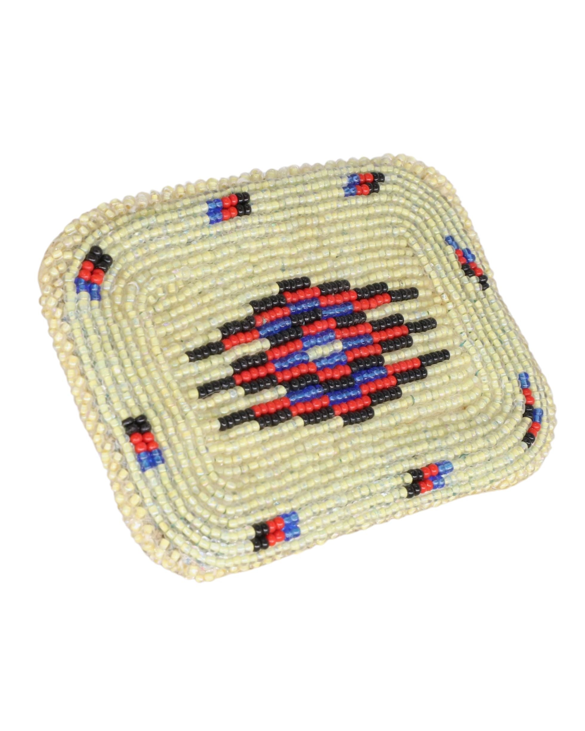 Vintage 1960s Beaded Belt Buckle