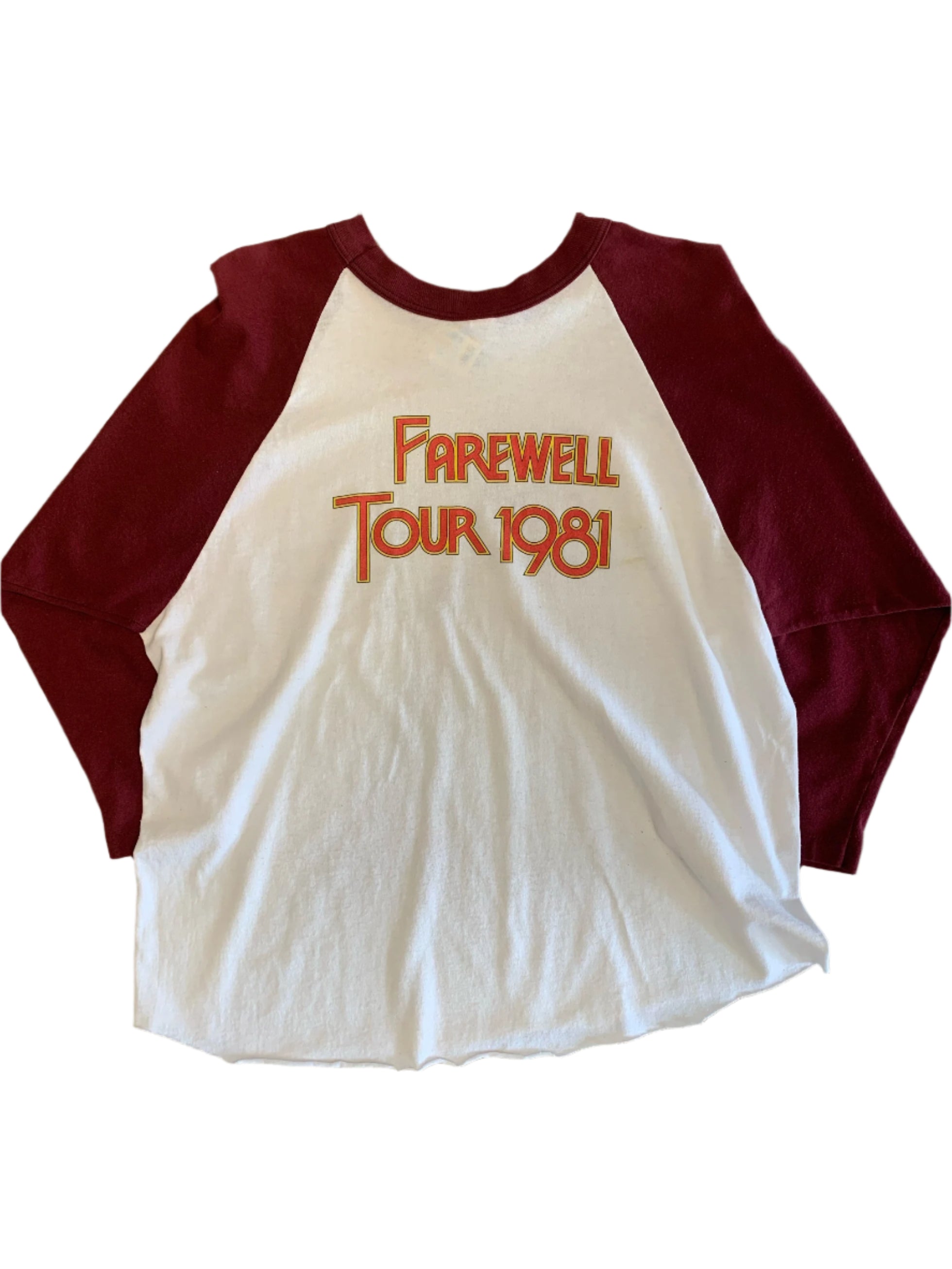 Ben Folds Five 1981 Farewell Concert Tour Jersey T Maroon + White LARGE Back