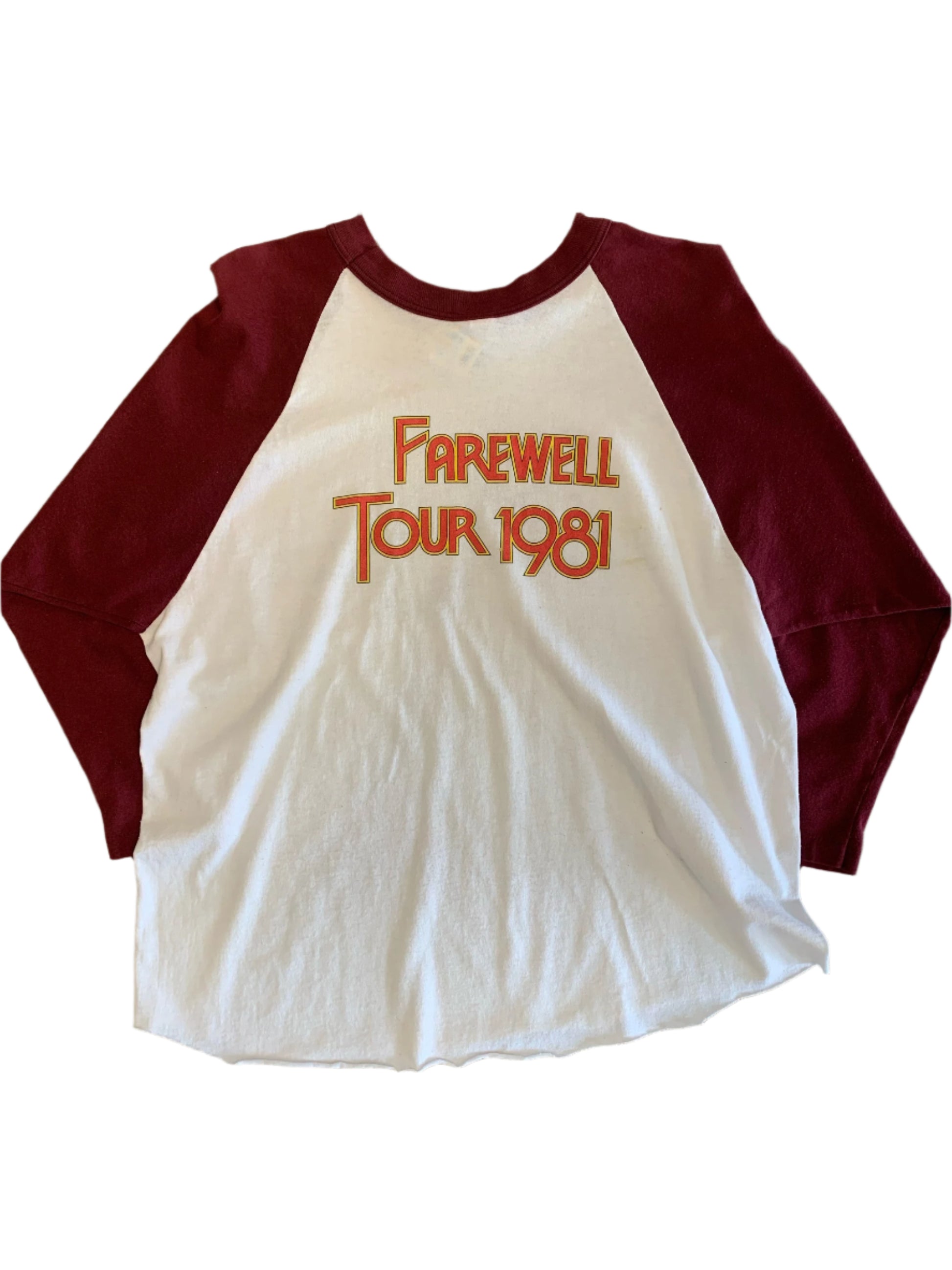Ben Folds Five 1981 Farewell Concert Tour Jersey T Maroon + White LARGE Back