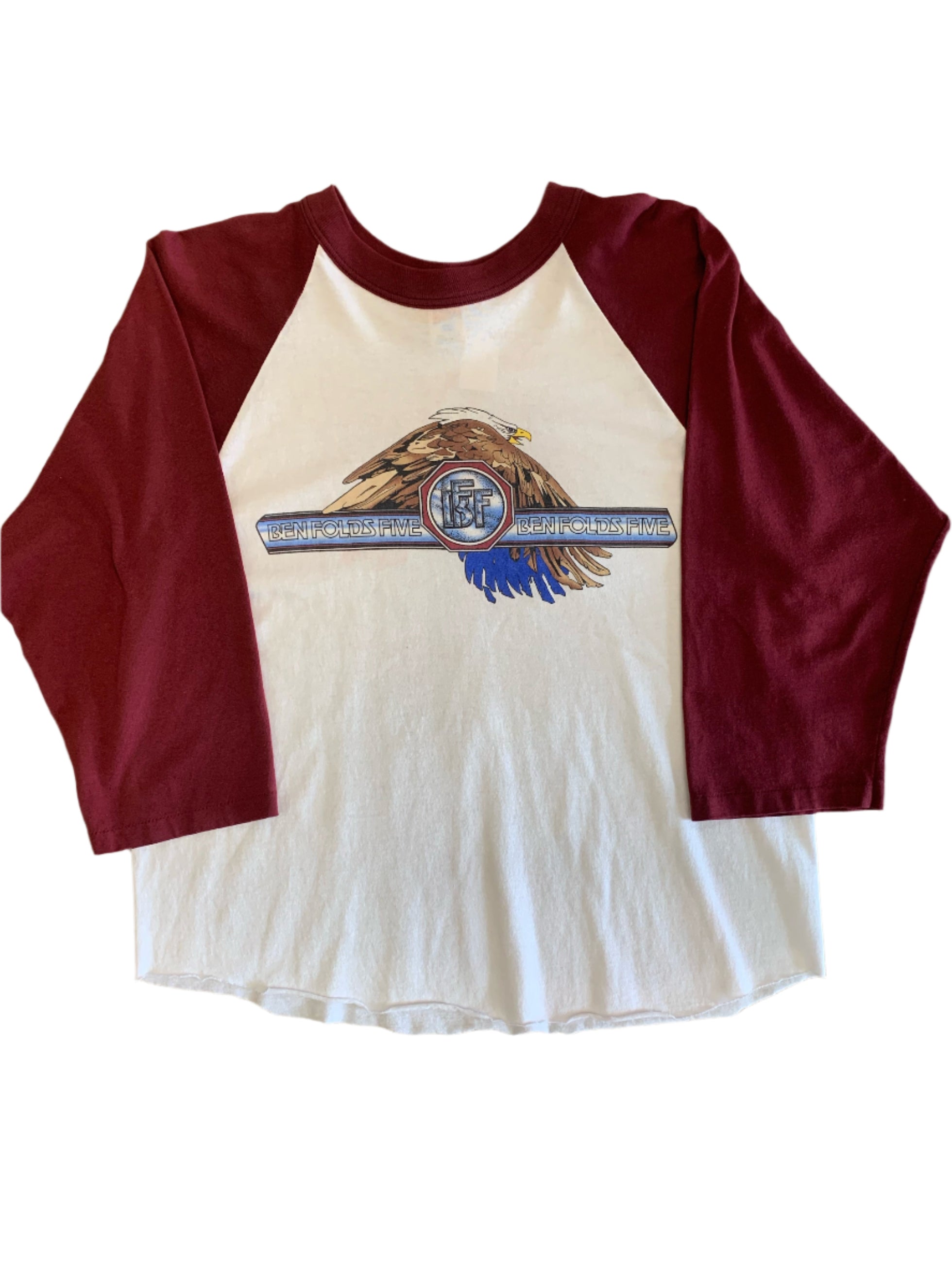 Ben Folds Five 1981 Farewell Concert Tour Jersey T Maroon + White LARGE Front