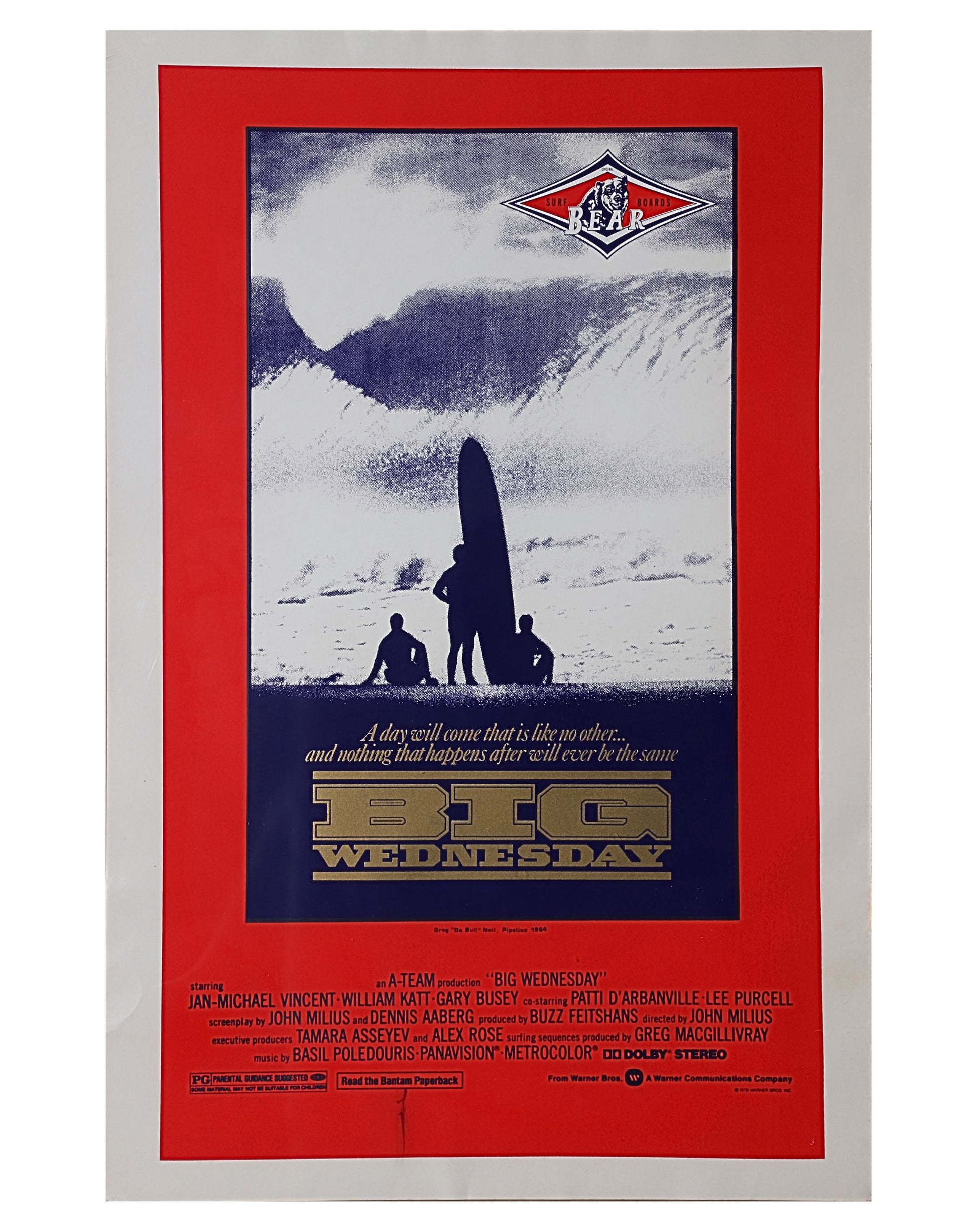 Big Wednesday Bear Surfboards Poster – 1978 Vintage Surf Film