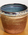 The full view of the Ceramic Pot with Blue Interior, 1970s.