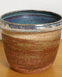 Another full view of the Ceramic Pot with Blue Interior, 1970s.