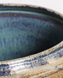 The upclose view of the rim and inside of the Ceramic Pot with Blue Interior, 1970s.