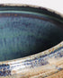 The upclose view of the rim and inside of the Ceramic Pot with Blue Interior, 1970s.