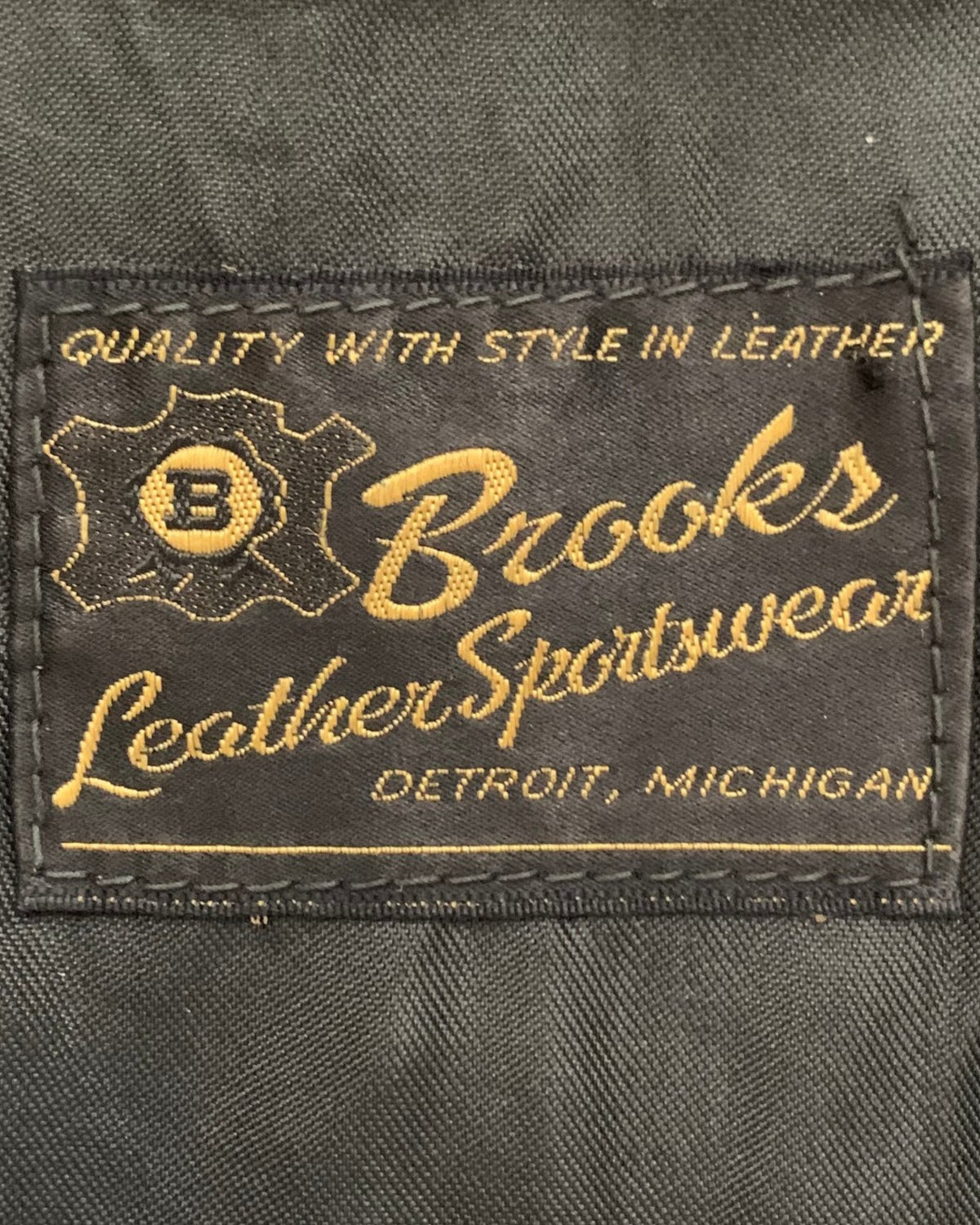Brooks Brown Leather Motorcycle Jacket Medium
