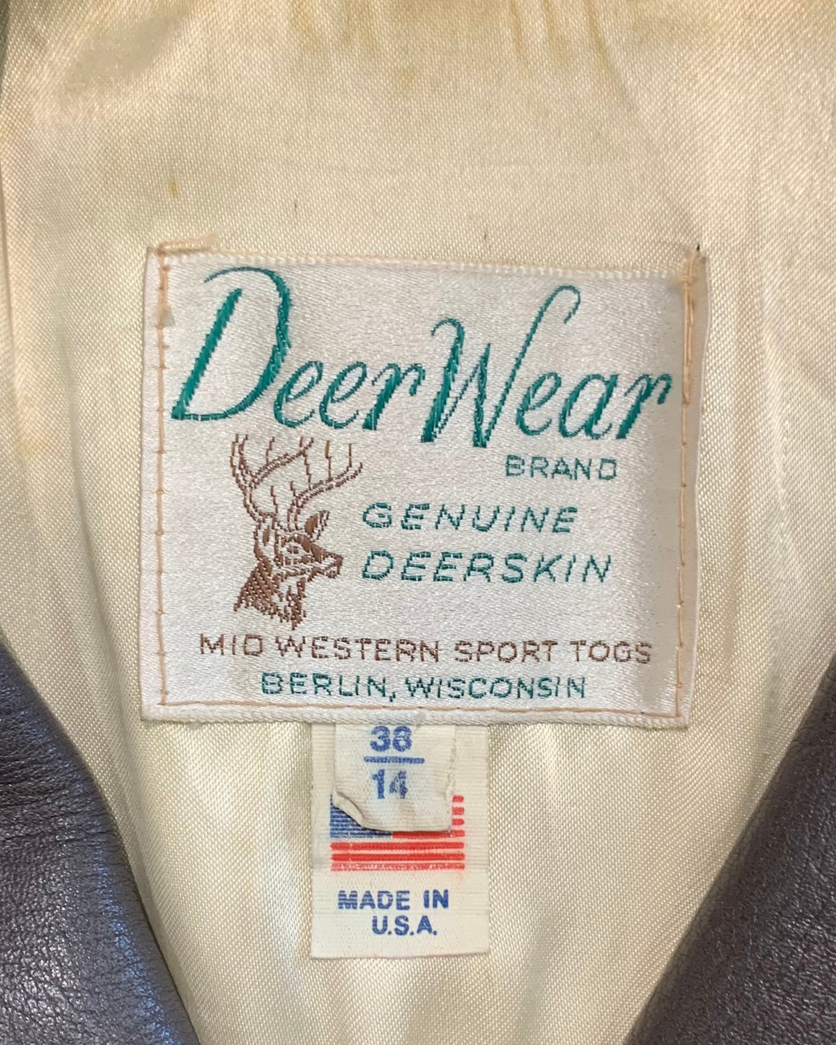 Brown Deerskin Western Jacket 1960s Medium - USA