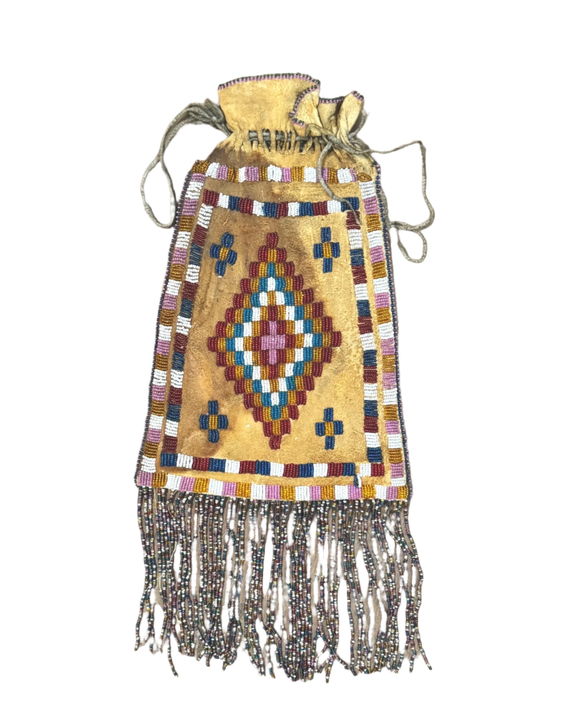 Buckskin Beaded Pouch View 1