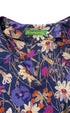Vintage Cacharel floral dress neckline and label.
