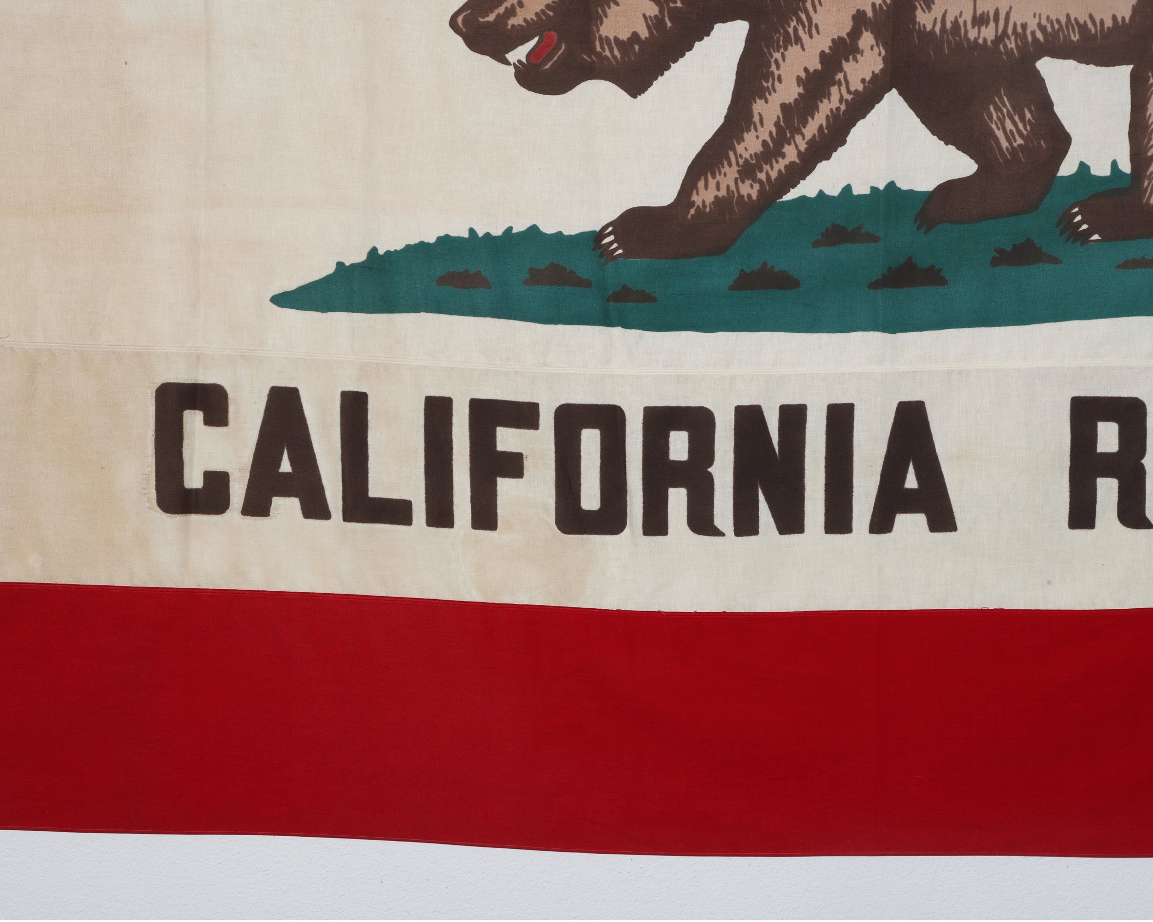 California Flag Word Close Up