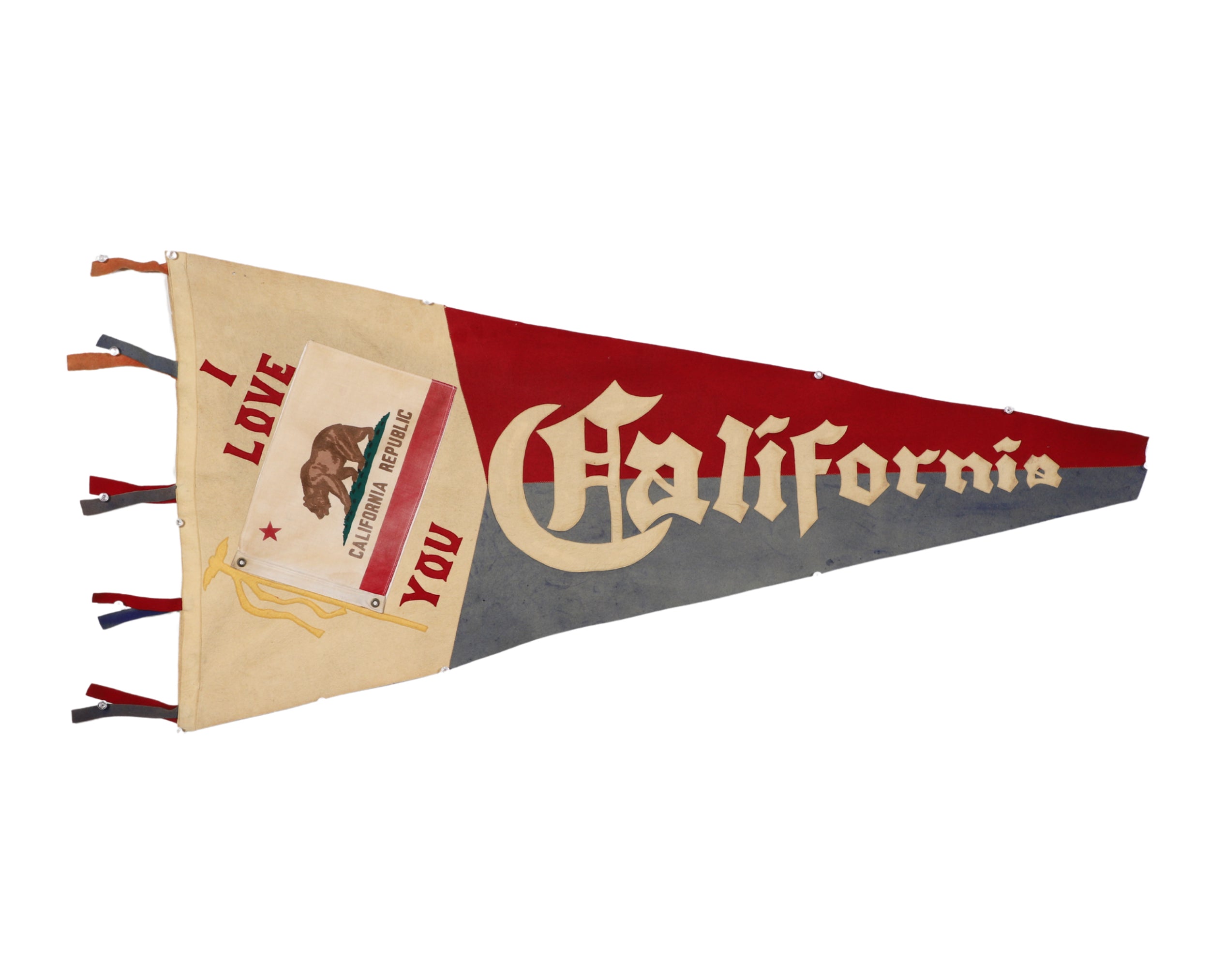 Vintage California felt banner Full View