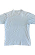 Back of vintage light blue Camaro T-shirt showing worn fabric and age patina.