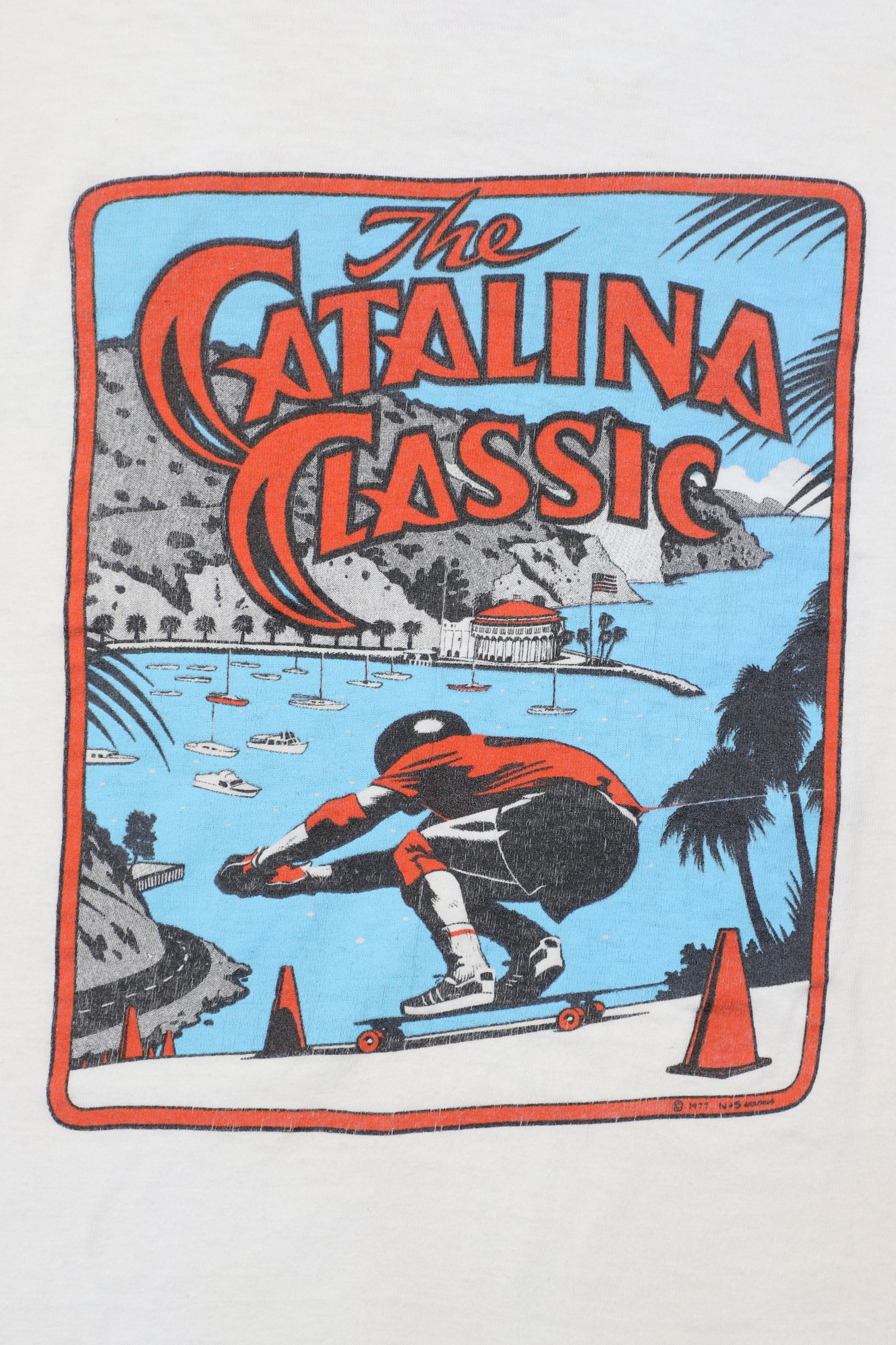 Catalina Classic Vintage Pocket Tee Close Up Back