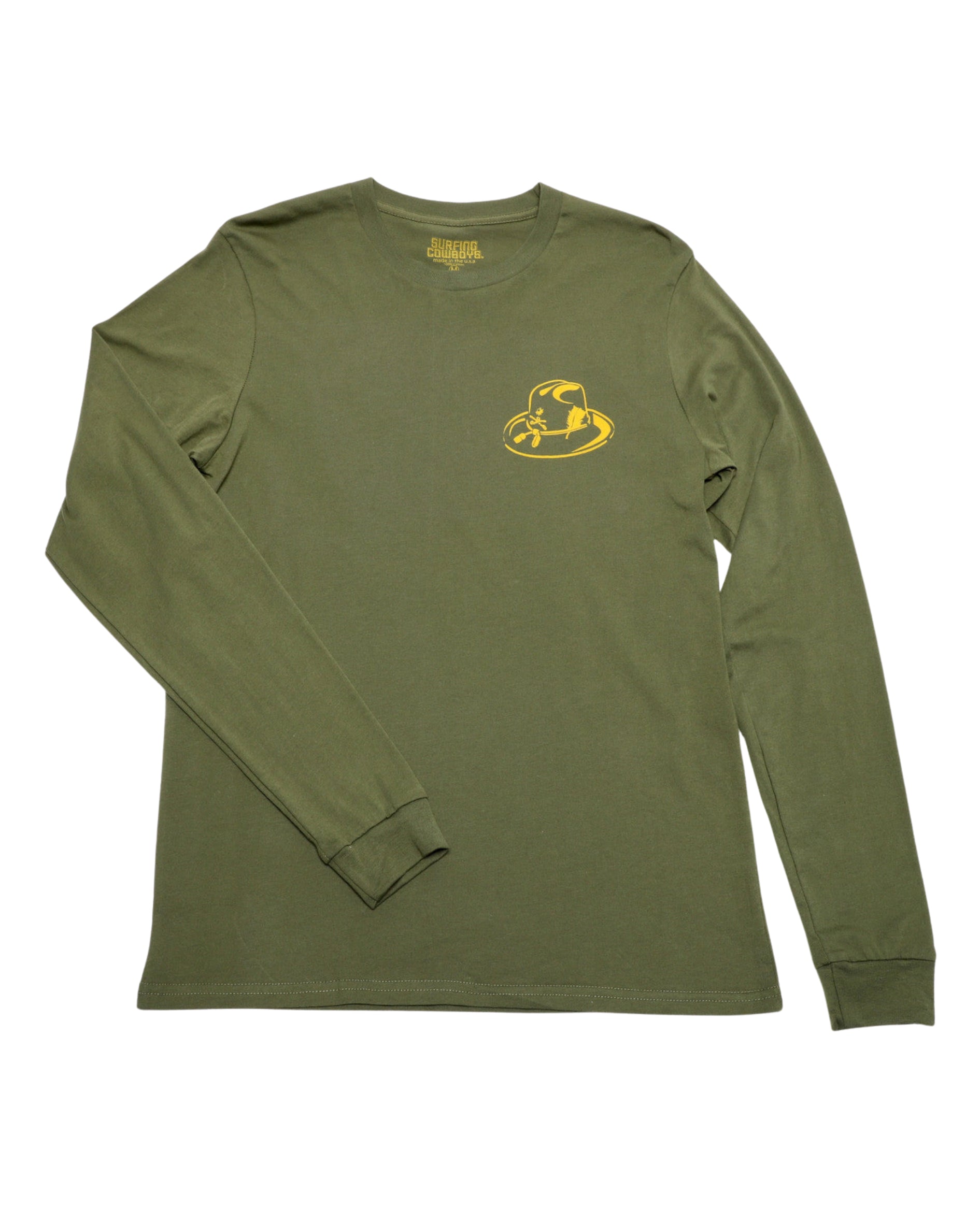 Charlie Don't Surf Kilgore Longsleeve T-Shirt Olive Green Front