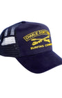 Charlie Don't Surf Trucker Hat, Navy / Gold Front
