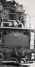 The right side view of the 1940s Chesapeake & Ohio Locomotive Train #1633 Black and White Photograph.