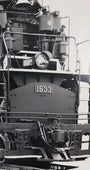 The right side view of the 1940s Chesapeake & Ohio Locomotive Train #1633 Black and White Photograph.