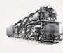 The full view of the 1940s Chesapeake & Ohio Locomotive Train #1633 Black and White Photograph.