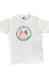 Front view of vintage 1980s Chevrolet Corvette T-shirt with racing flag graphic.