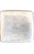 Silver cigarette case engraved with text on a white background