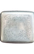 Silver embossed wallet on a white background