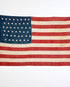 The full view of the 45 Star American Flag from the Spanish American War, Era 1896-1906.