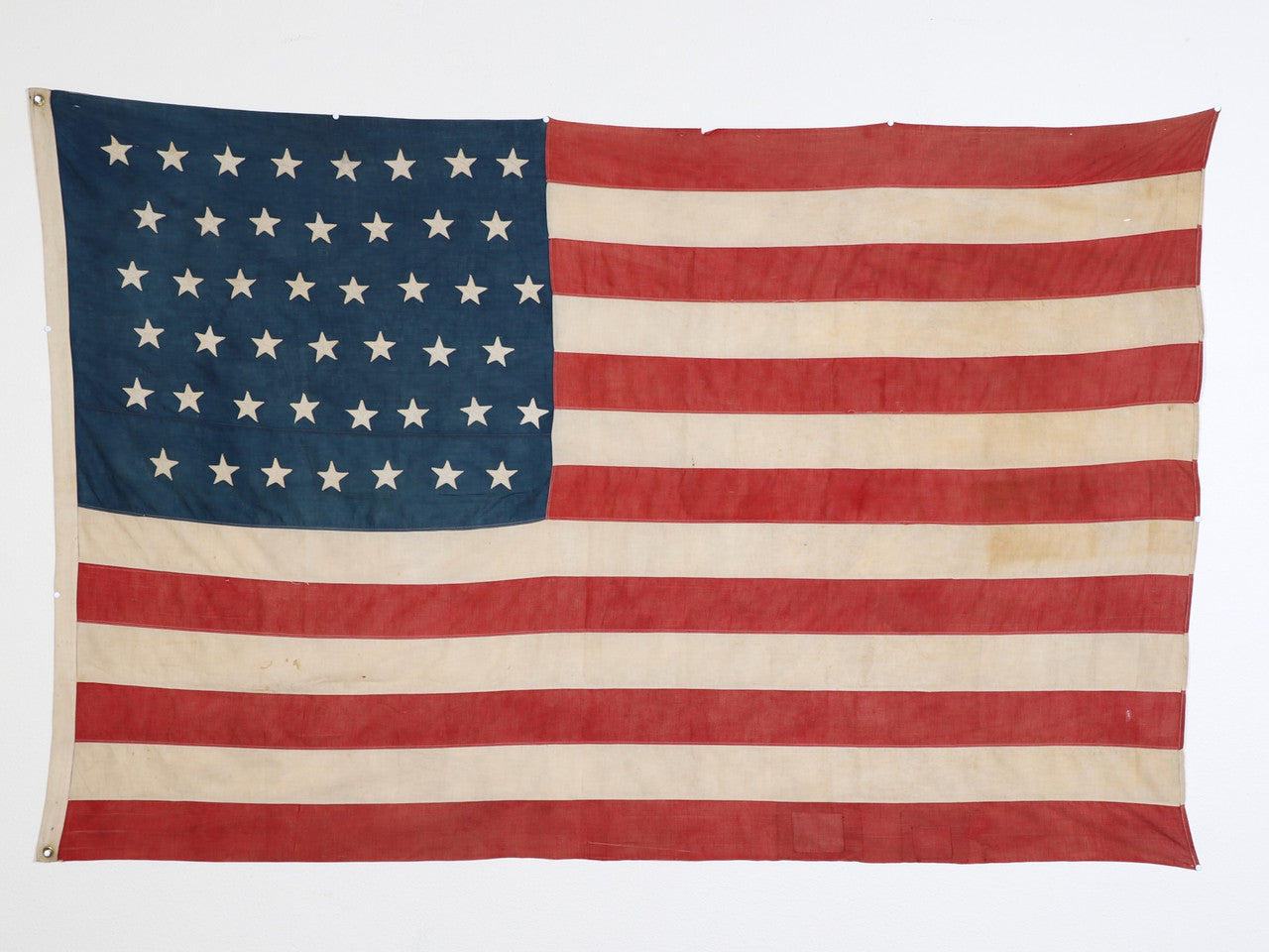 Another full view of the 45 Star American Flag from the Spanish American War, Era 1896-1906.