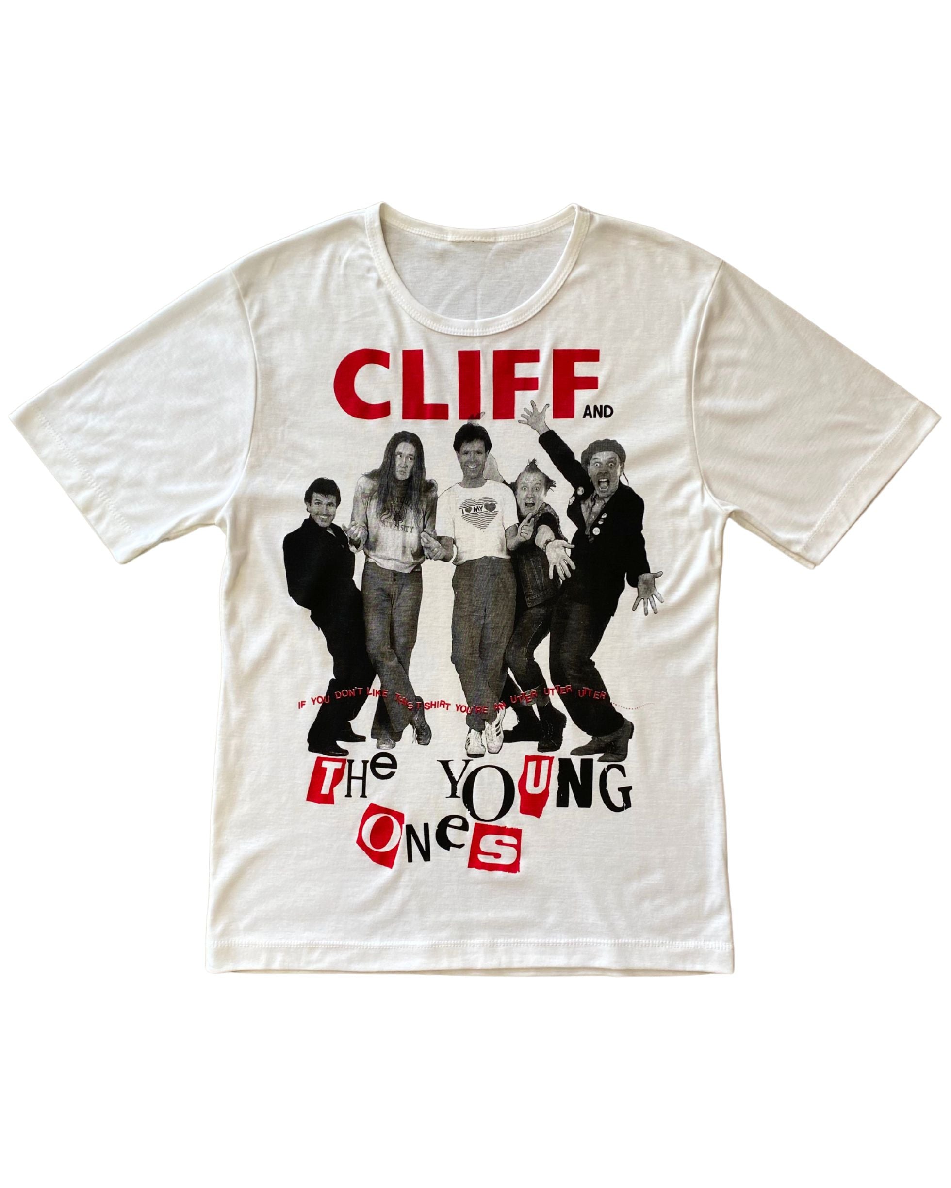 Cliff Richard + The Young Ones Comic Relief T-Shirt Original 1986 Vintage Front