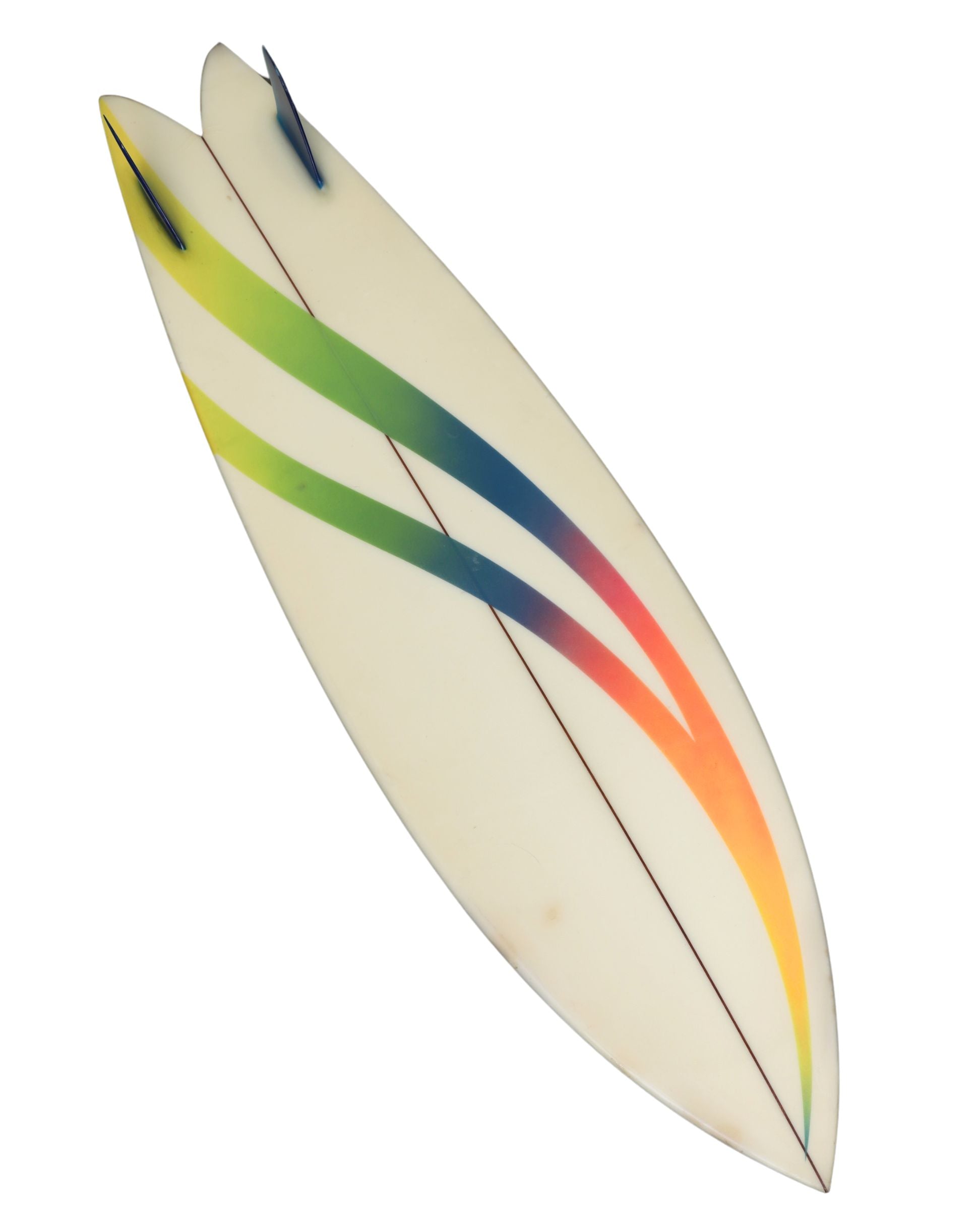 Clyde Beatty Jr Vintage Swallowtail Twin Fin Surfboard c 1975