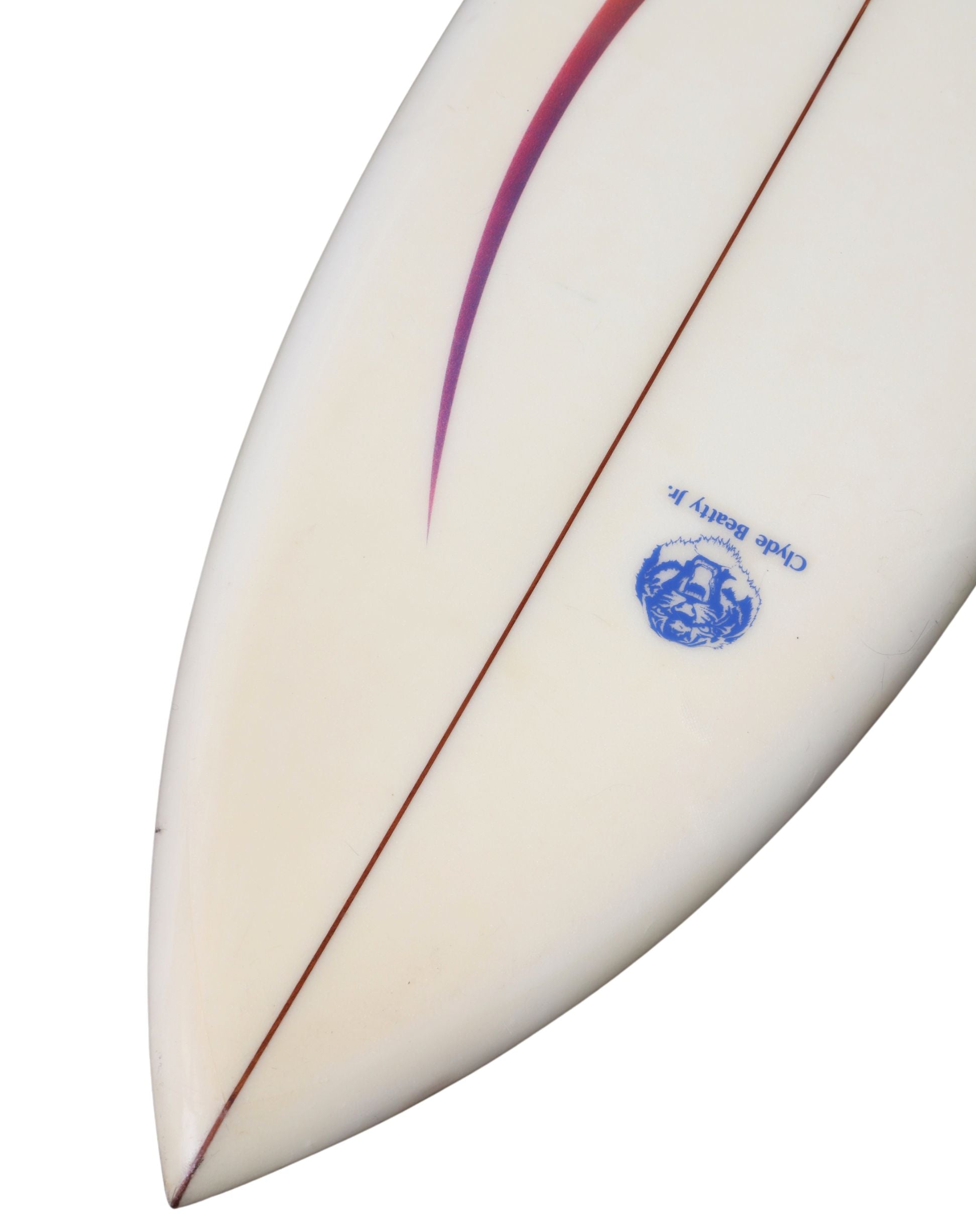 Clyde Beatty Jr Vintage Swallowtail Twin Fin Surfboard c 1975