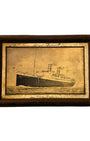 Conti Verdi Ship Print on Tin 1930s Full View