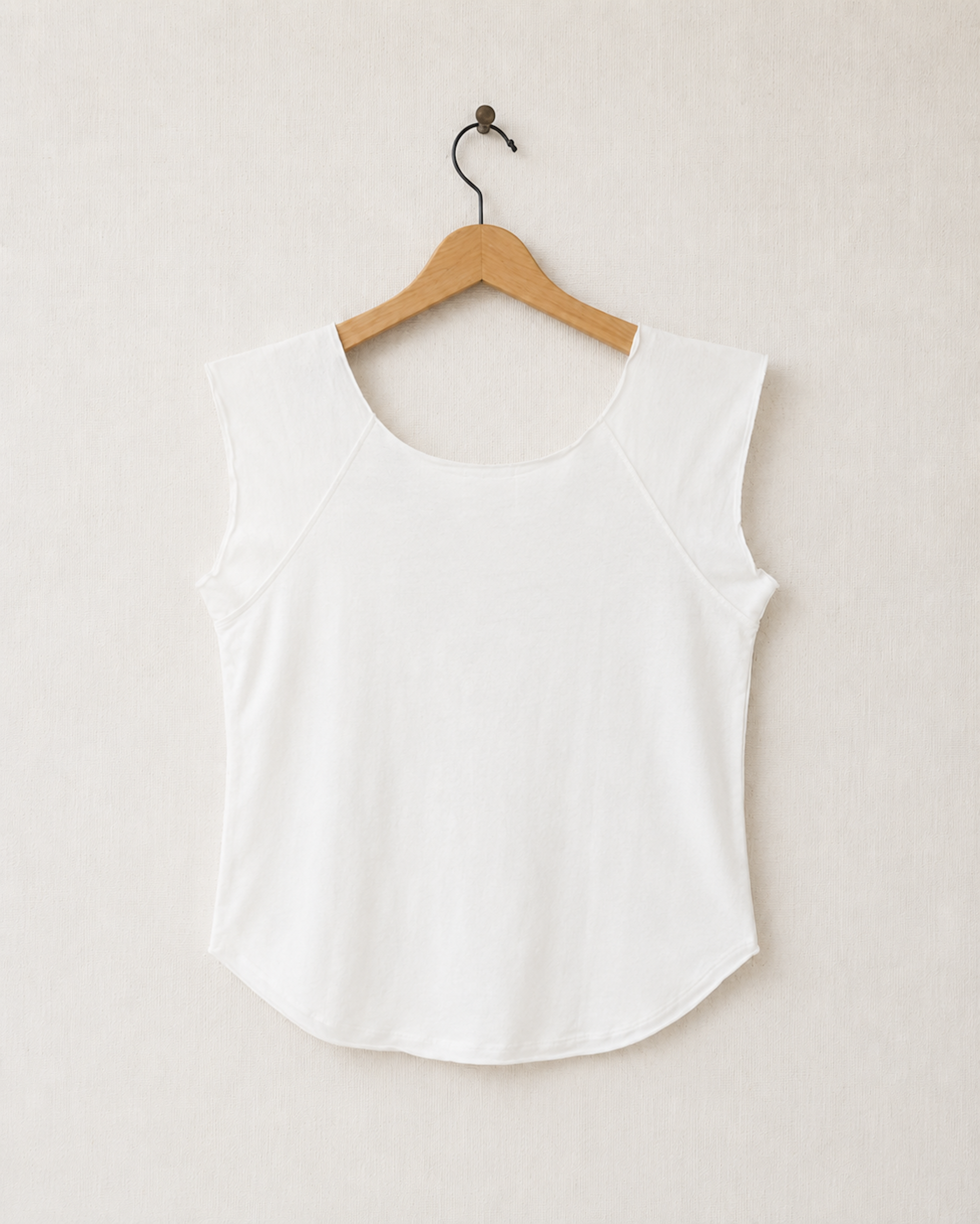 Back View of Vintage White Surfing Cowboys Cougars raw-scoop raglan top with collegiate-style cougar front graphic.