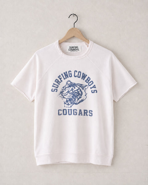 Cougar Short Sleeve Sweatshirt Off White – Surfing Cowboys