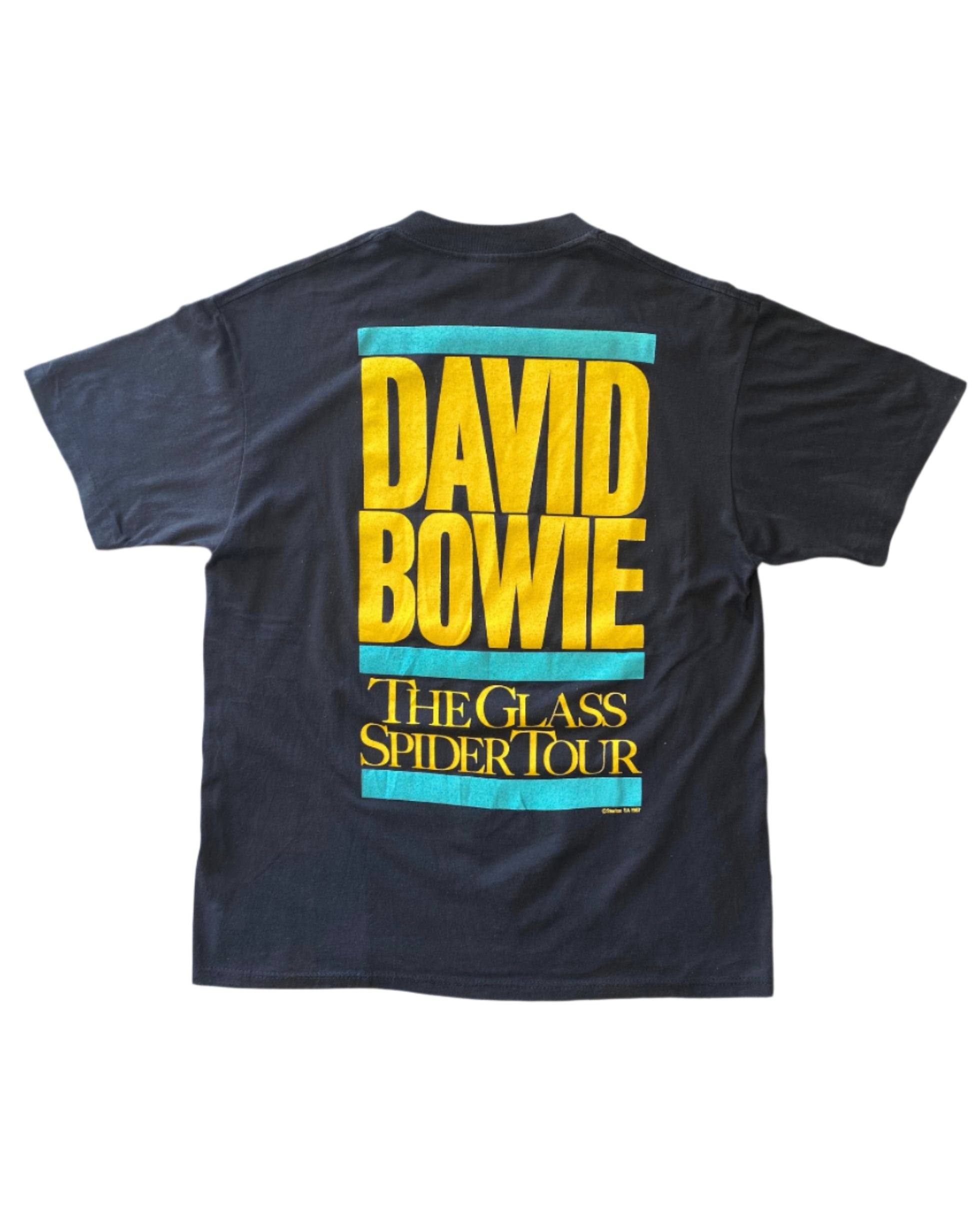 David Bowie 1987 Original Glass Spider Tour T-Shirt Large Back.