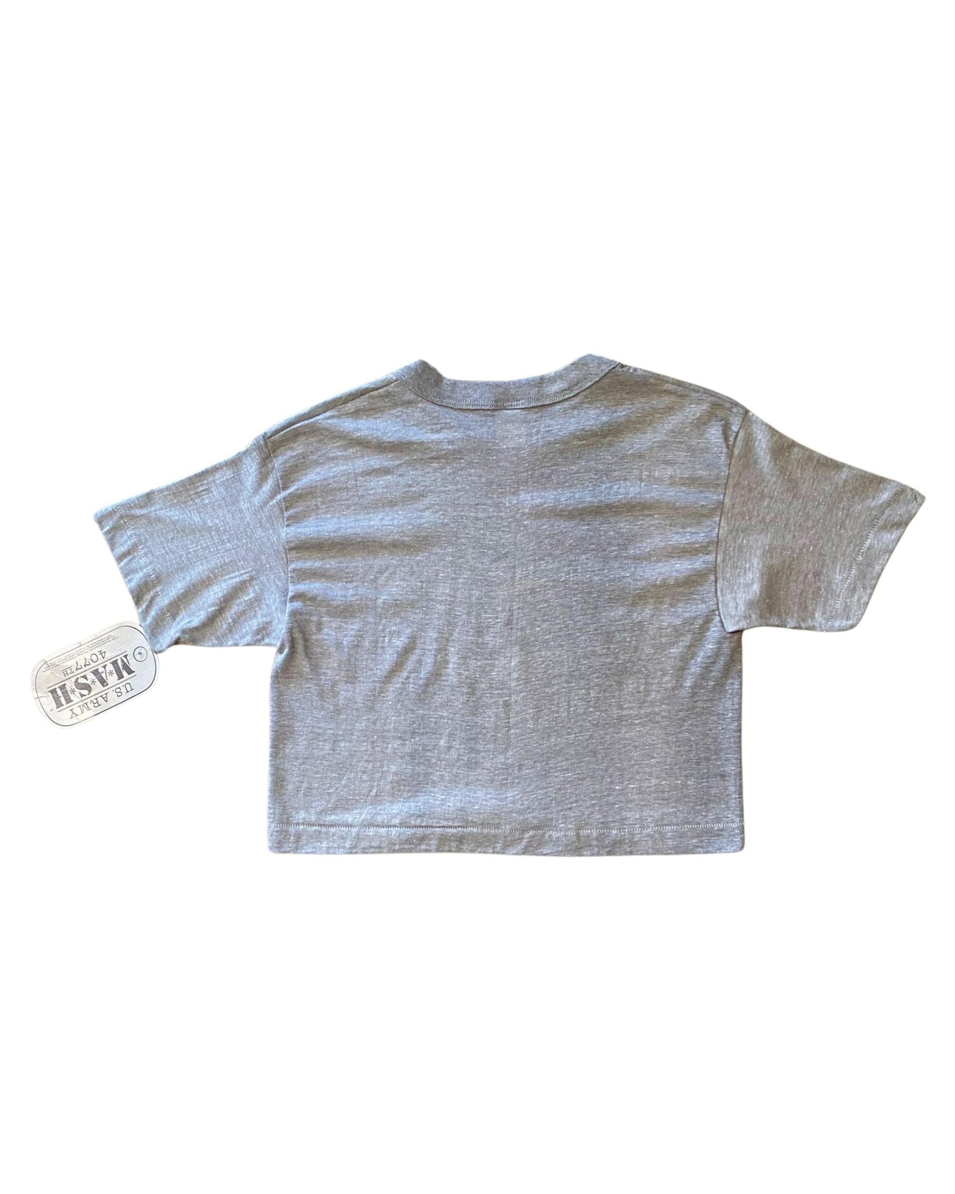 Back view of deadstock grey MAS*H 4077th T-shirt.