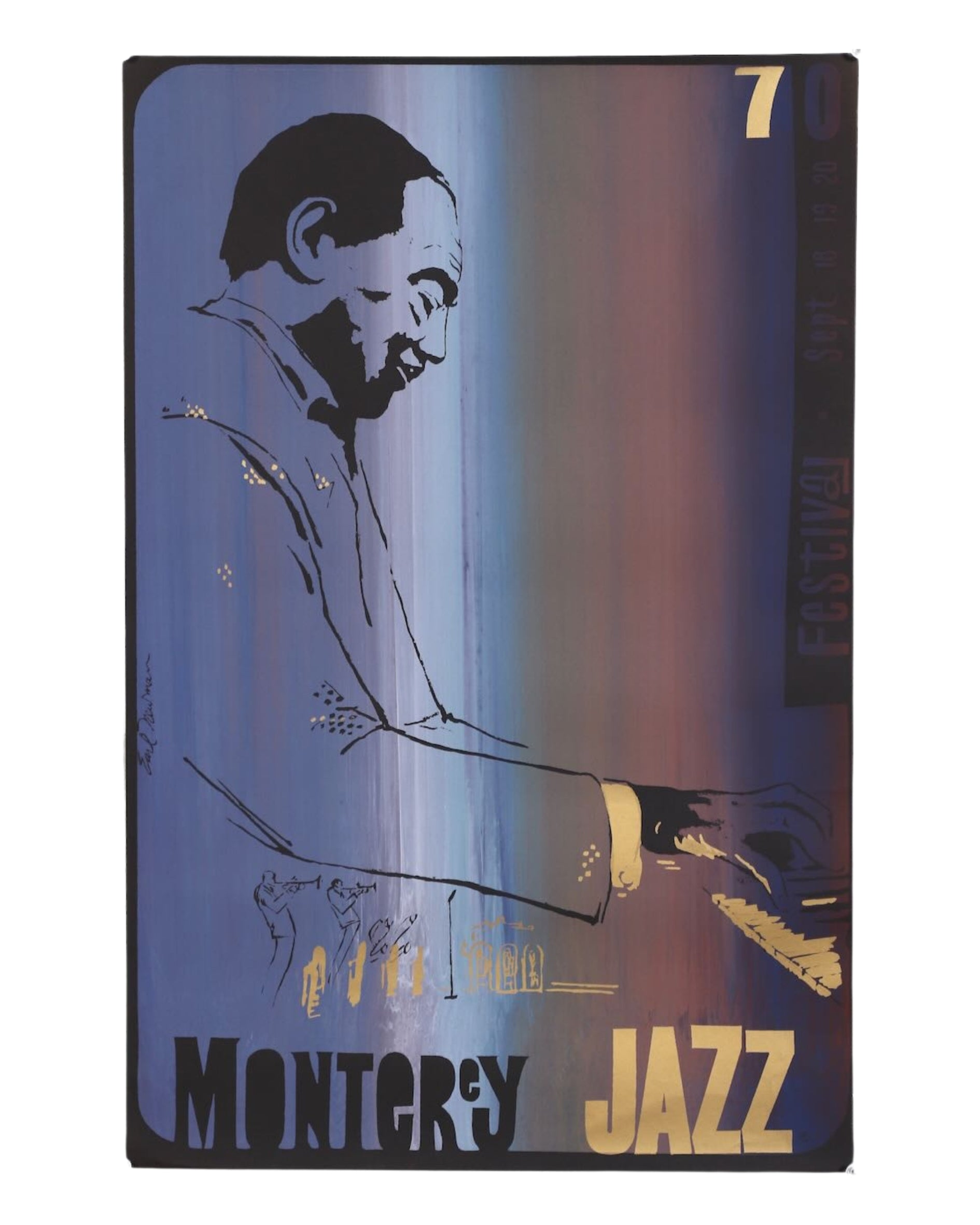 Duke Ellington Monterey Jazz Festival 1970s Poster by Earl Neuman -CONFIRM PRICE Full View