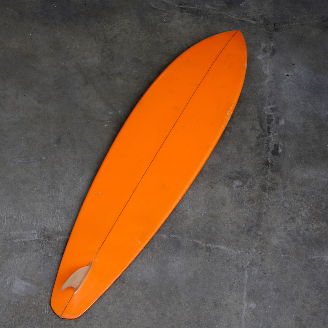 Early 1970s Lightning Bolt Maui Model Surfboard Orange with White