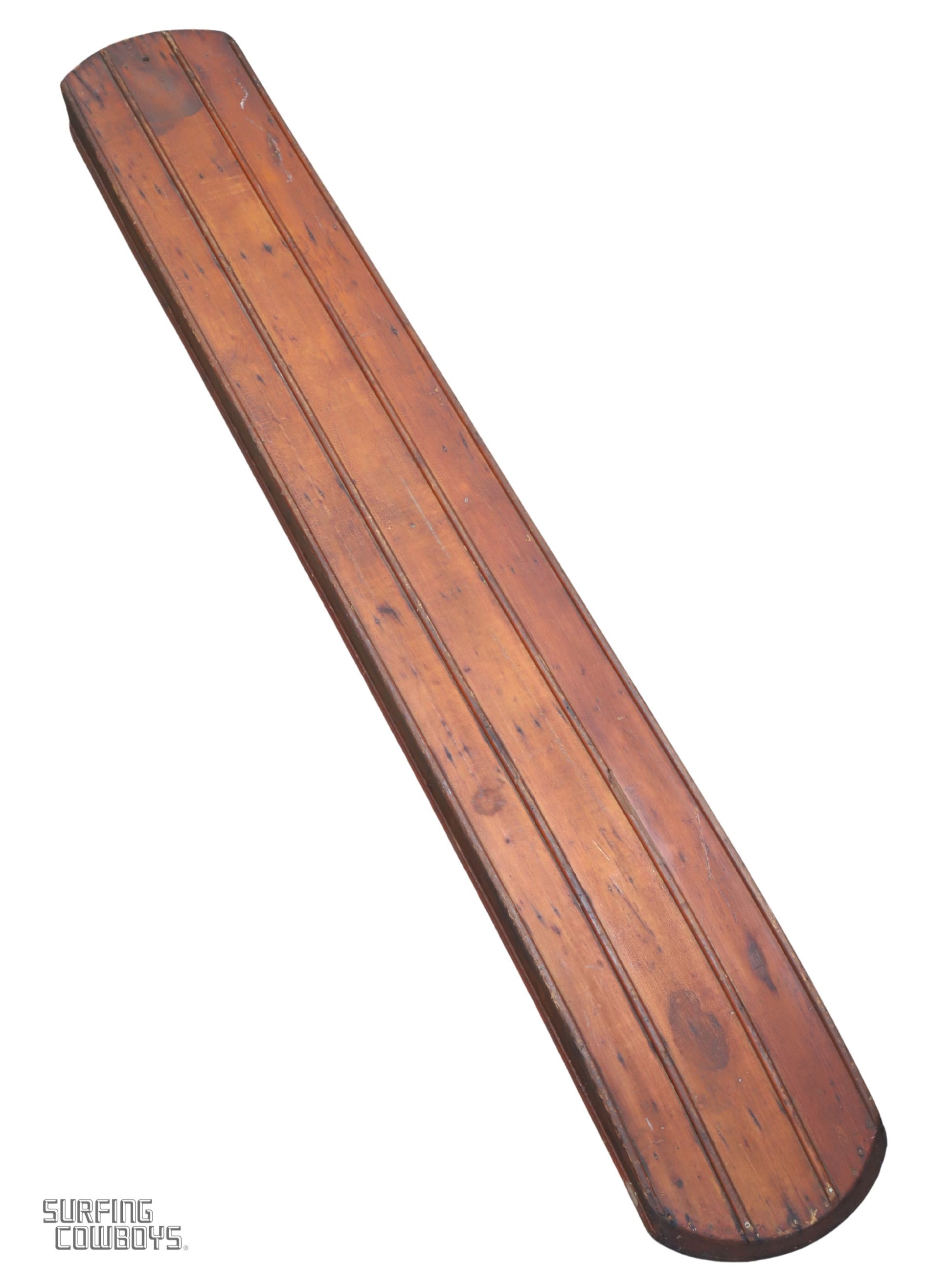 Early 1930s Homemade Redwood Wooden Surfboard