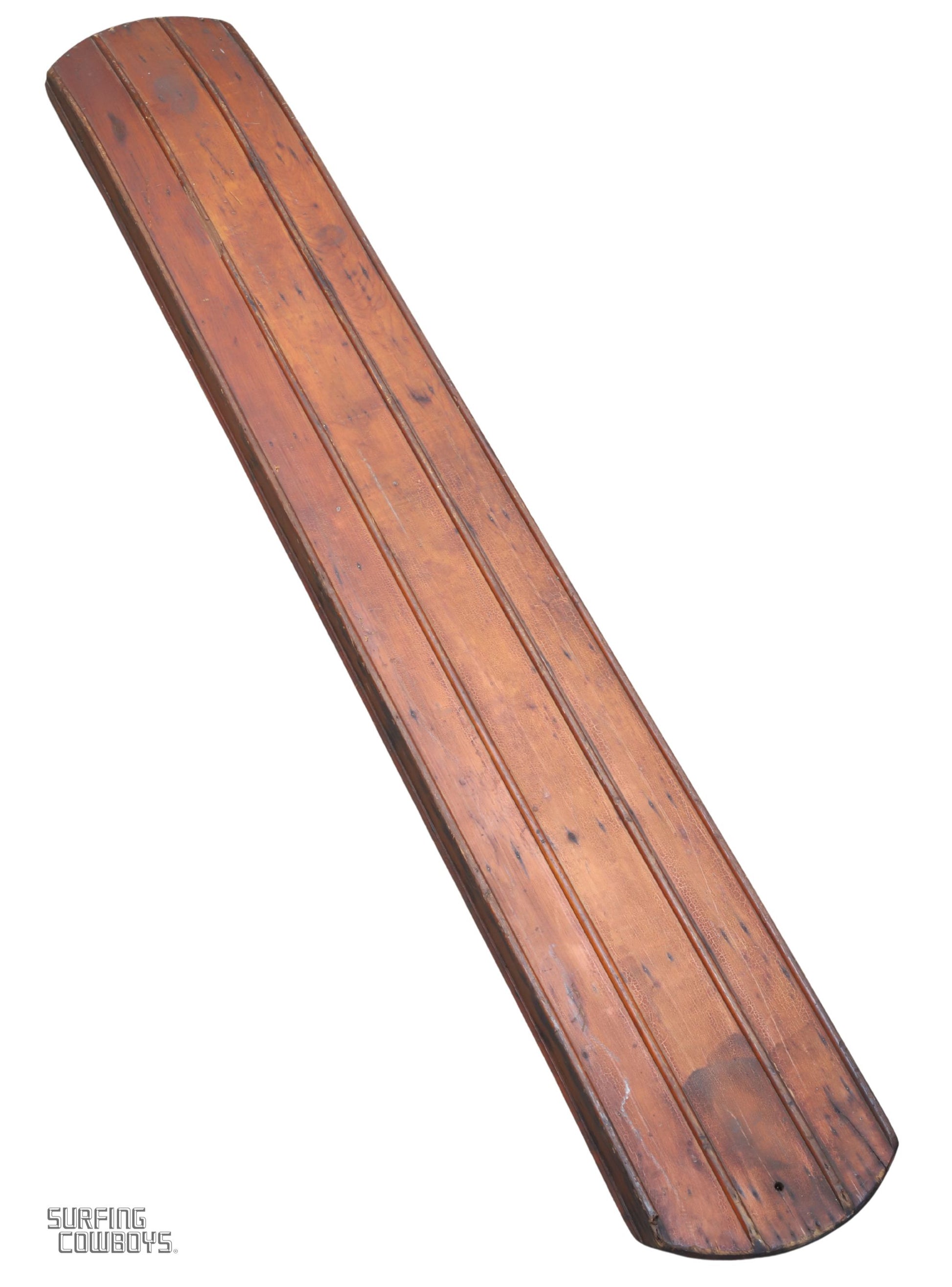 Early 1930s Homemade Redwood Wooden Surfboard